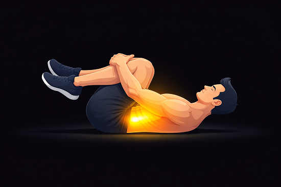 Étirement genoux-poitrine