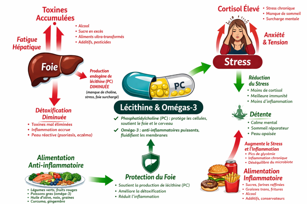 ien-être hépatique omégas-3 Krill et psoriasis